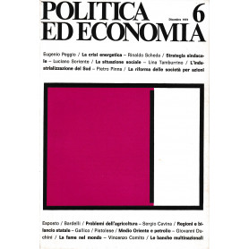 Politica ed economia 6 Dicembre 1973  Rivista bimestrale