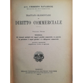 Trattato elementare di diritto commerciale. I. II.