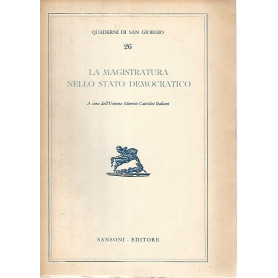 La magistratura nello stato democratico