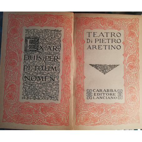 Teatro. Volume primo.