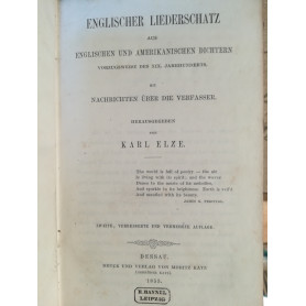 Englischer Liederschatz aus Englischen un Amerikanischen Dichtern