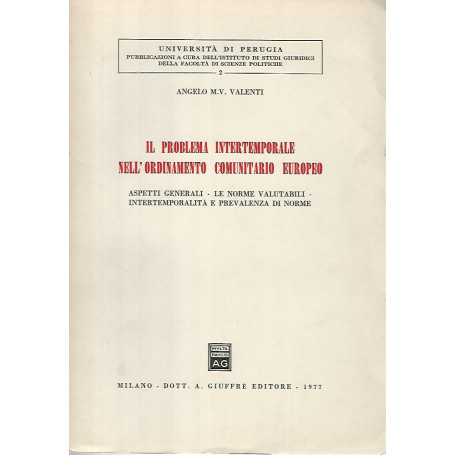 Il problema intertemporale nell'ordinamento comunitario europeo