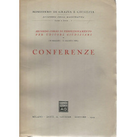 Conferenze. Secondo corso di perfezionamento per uditori giudiziari