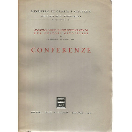 Conferenze. Secondo corso di perfezionamento per uditori giudiziari