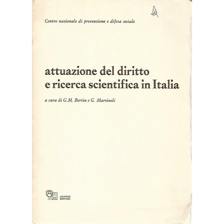 Attuazione del diritto e ricerca scientifica in Italia