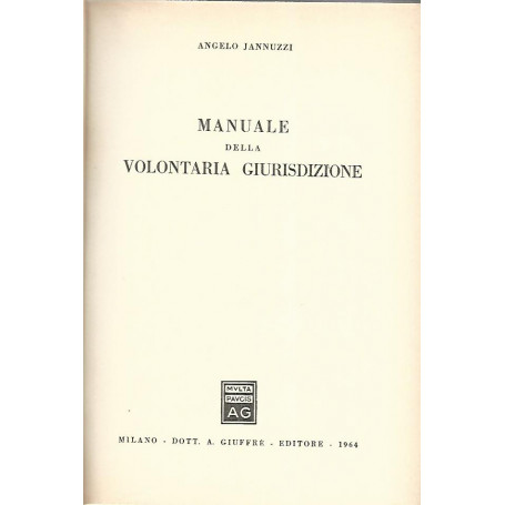 Manuale della volontaria giurisdizione
