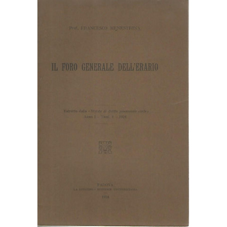 Il foro generale dell'erario.