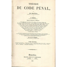 Theorie du code penal. Volume III