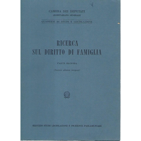 Ricerca sul diritto di famiglia.Parte seconda