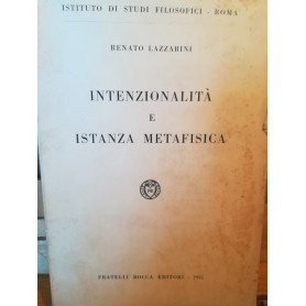 Intenzionalità  e istanza metafisica