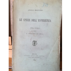 Le specie dell'esperienza