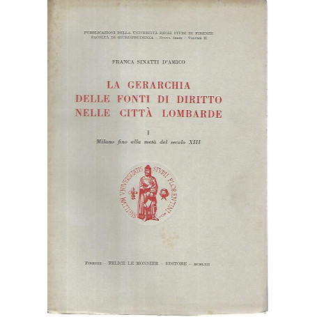 La gerarchia delle fonti di diritto nelle città  lombarde. 1 Milano fino alla metà  del secolo XIII