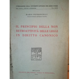 Il principio di non retroattività  delle leggi in diritto canonico