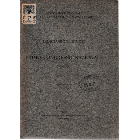 Conclusione e voti del primo congresso nazionale Torino 1911
