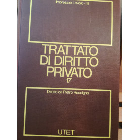 Trattato di diritto privato. 17. Impresa e lavoro. Tomo III.