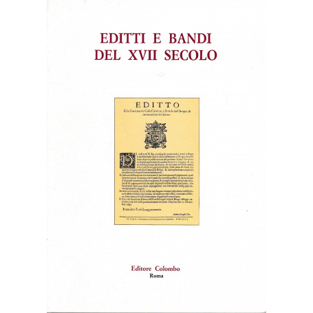 Editti e bandi del XVII secolo. Dal "Diario di Roma" di Giacinto Gigli