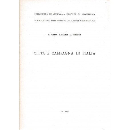Città  e campagna in Italia