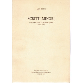 Scritti minori con elenco delle pubblicazioni (1922-1989)
