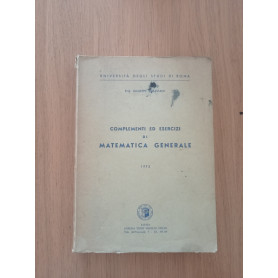 Complementi ed esercizi di matematica generale