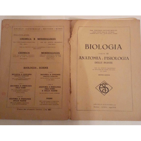 Biologia parte III. Anatomia e fisiologia delle piante