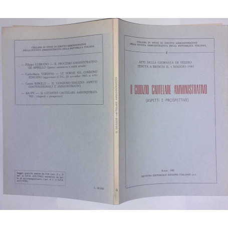 Il giudizio cautelare amministrativo (Aspetti e prospettivi)