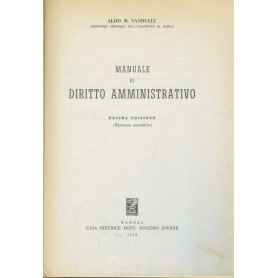 Manuale di diritto amministrativo