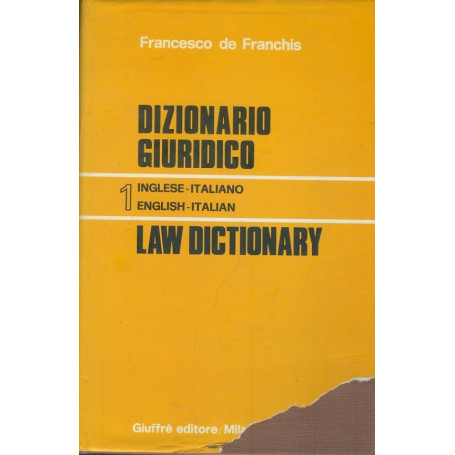 Dizionario Giuridico 1 Inglese - Italiano