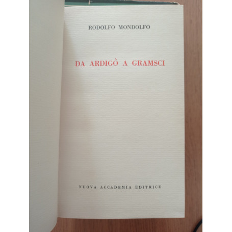Da Ardigò a Gramsci
