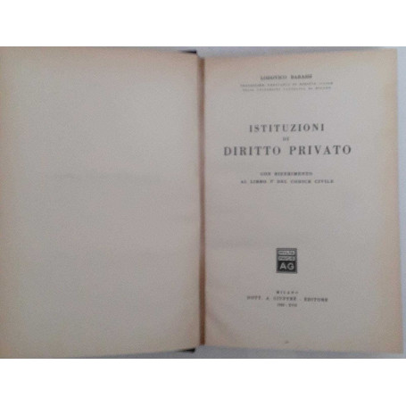Istituzioni di diritto privato. Con riferimento al libro 1° del codice civile