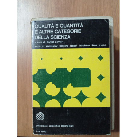 Qualità  e quantità  e altre categorie della scienza