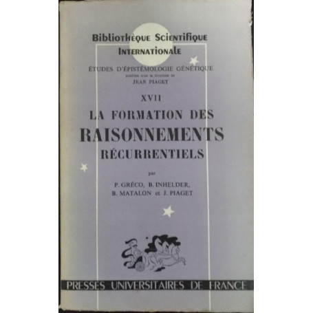 La formation des raisonnements récurrentiels