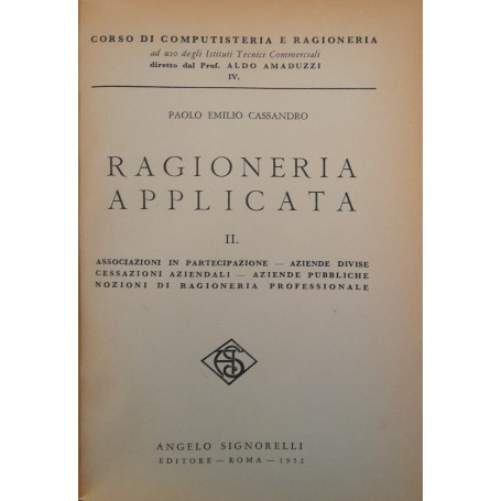 Ragioneria applicata (vol.II)