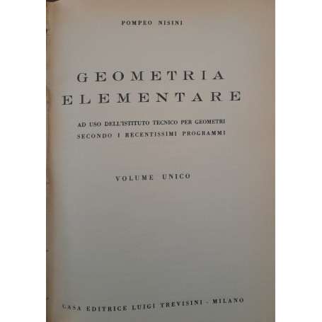 Geometria elementare (volume unico)