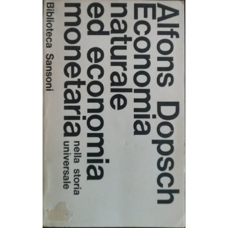Economia naturale ed economia monetaria