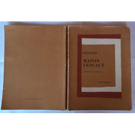 Manon Lescau. Dramma lirico in quattro atti