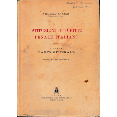 Istituzioni di Diritto Penale Italiano
