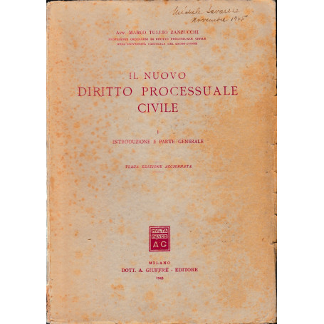 Il nuovo Diritto Processuale Civile I. Introduzione e parte generale