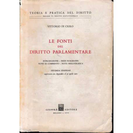 Le fonti del Diritto Parlamentare