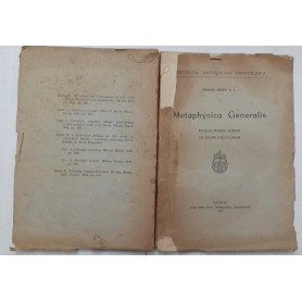 Metaphysica Generalis praelectionum summa ad usum auditorum