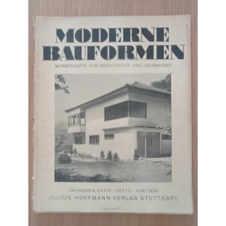 MODERNE BAUFORMEN MONATSHEFTE FUR ARCHITEKTUR UND RAUMKUNST