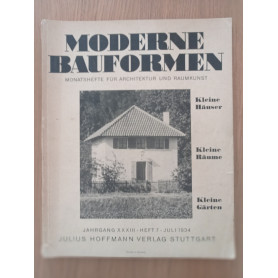 MODERNE BAUFORMEN MONATSHEFTE FUR ARCHITEKTUR UND RAUMKUNST