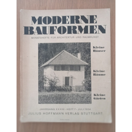 MODERNE BAUFORMEN MONATSHEFTE FUR ARCHITEKTUR UND RAUMKUNST