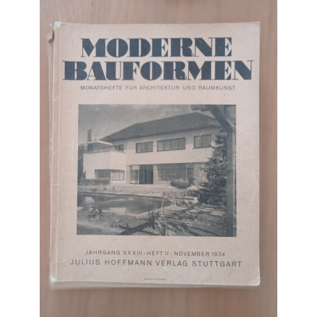 MODERNE BAUFORMEN MONATSHEFTE FUR ARCHITEKTUR UND RAUMKUNST