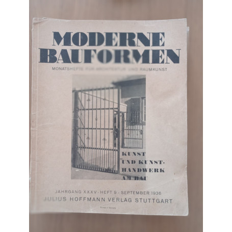 MODERNE BAUFORMEN MONATSHEFTE FUR ARCHITEKTUR UND RAUMKUNST
