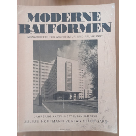MODERNE BAUFORMEN MONATSHEFTE FUR ARCHITEKTUR UND RAUMKUNST