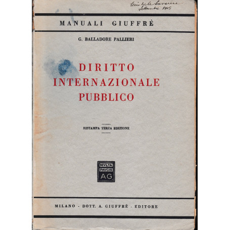 Diritto Internazionale Pubblico