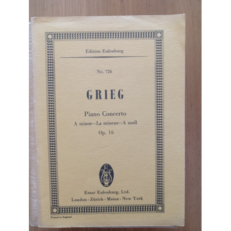 GRIEG Piano Concerto A minor - La mineur - A moll Op. 16