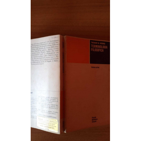 Terminologia filosofica. Volume primo