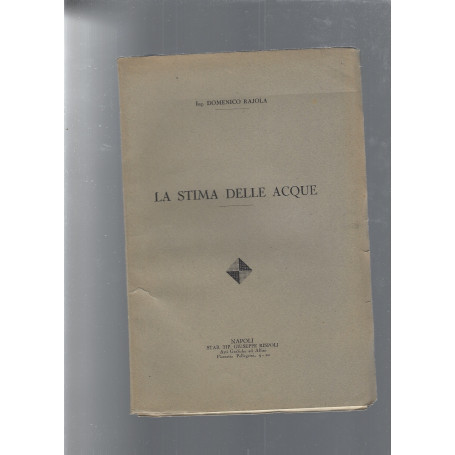 LA STIMA DELLE ACQUE