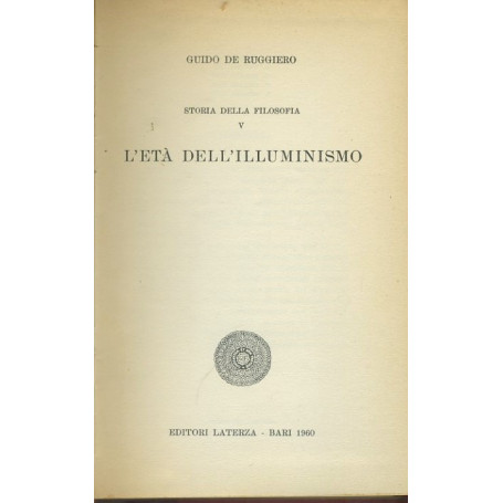 Storia della filosofia. Volume V. L'età  dell'illuminismo